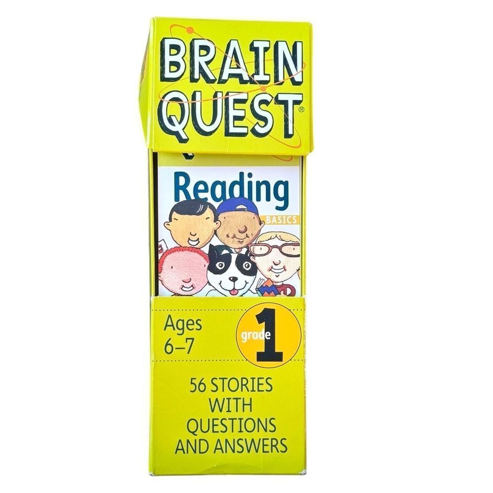 Brain Quest 1st Grade Grade Elementary School Reading Q&A Cards Decks. Ages 6-7.
